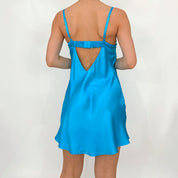 silky slip dress with sequin cups - size 36b