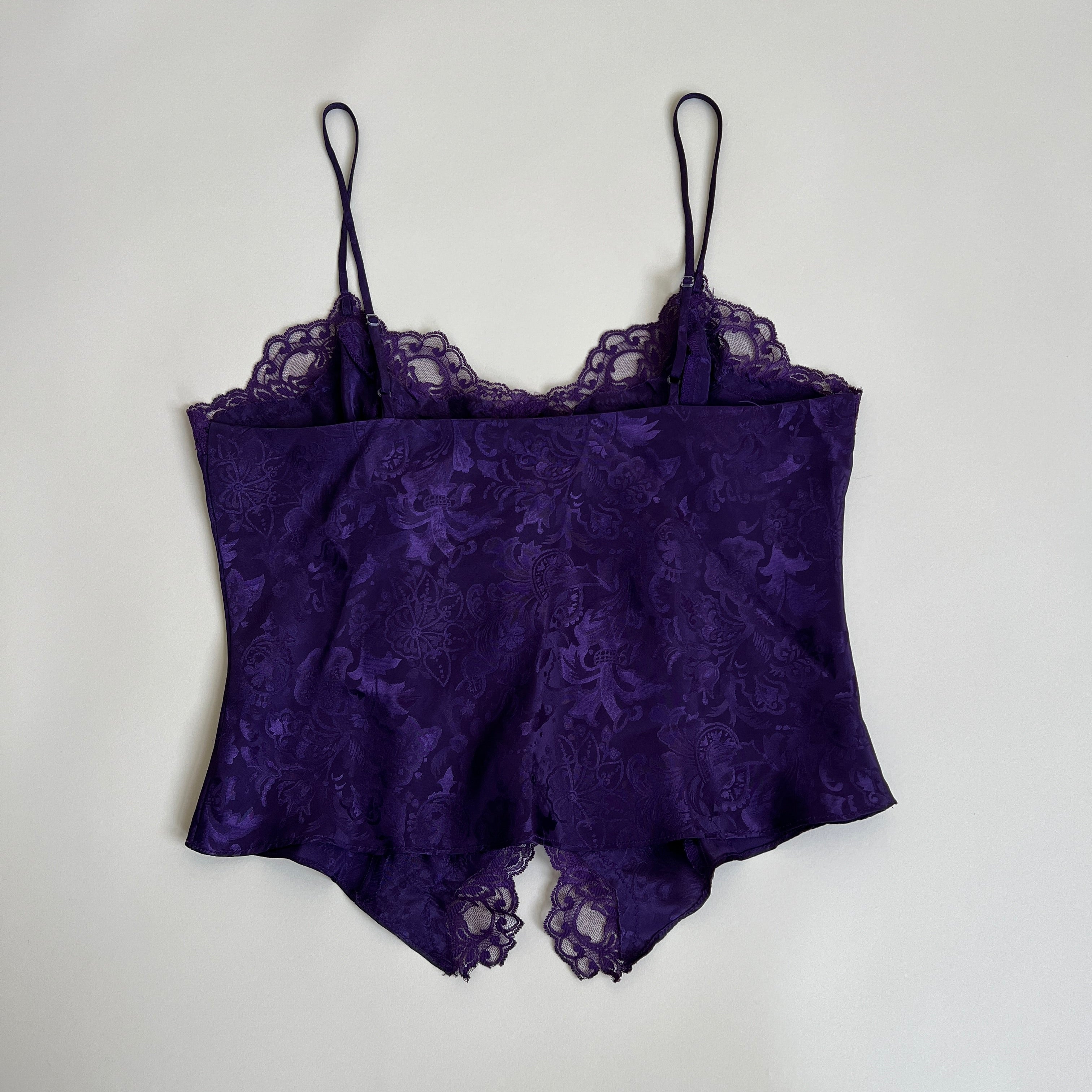Vintage gold label VS eggplant satin cami (L/XL)