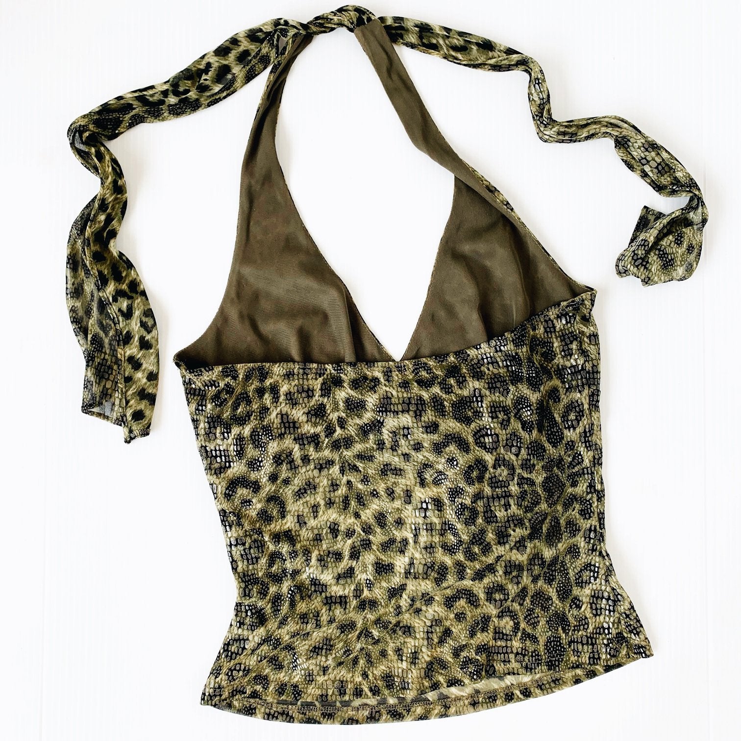 Early 2000s Leopard Halter Top