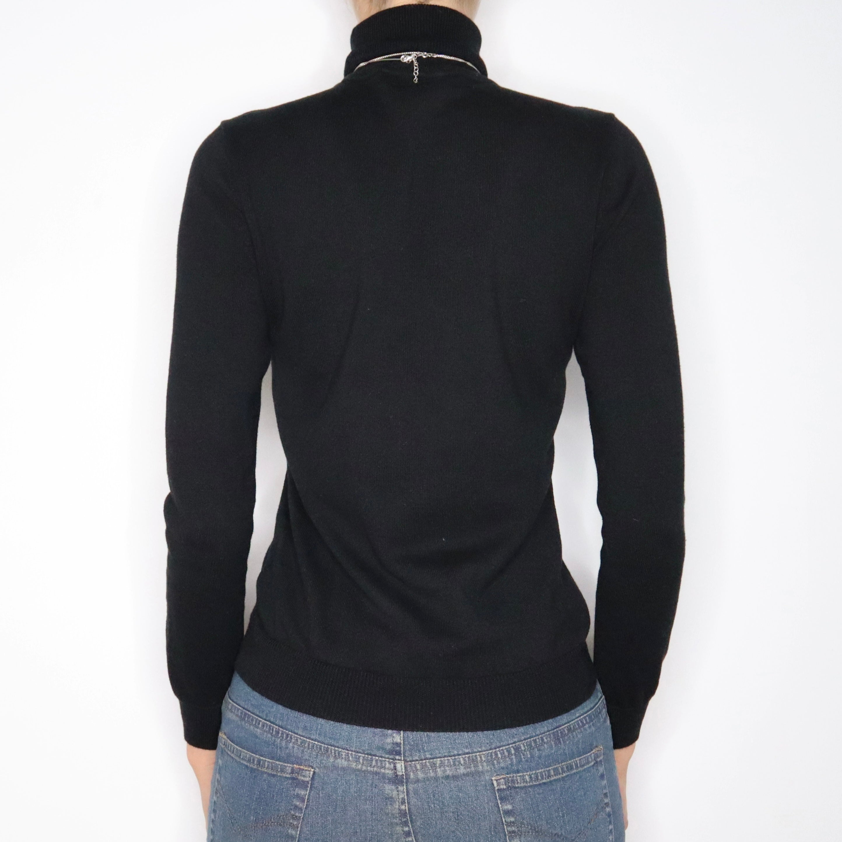 90s RALPH LAUREN Black Turtleneck Sweater (M)