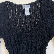 Vintage 90s crinkly lace top - M/L