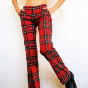 Red Plaid Tommy Pants