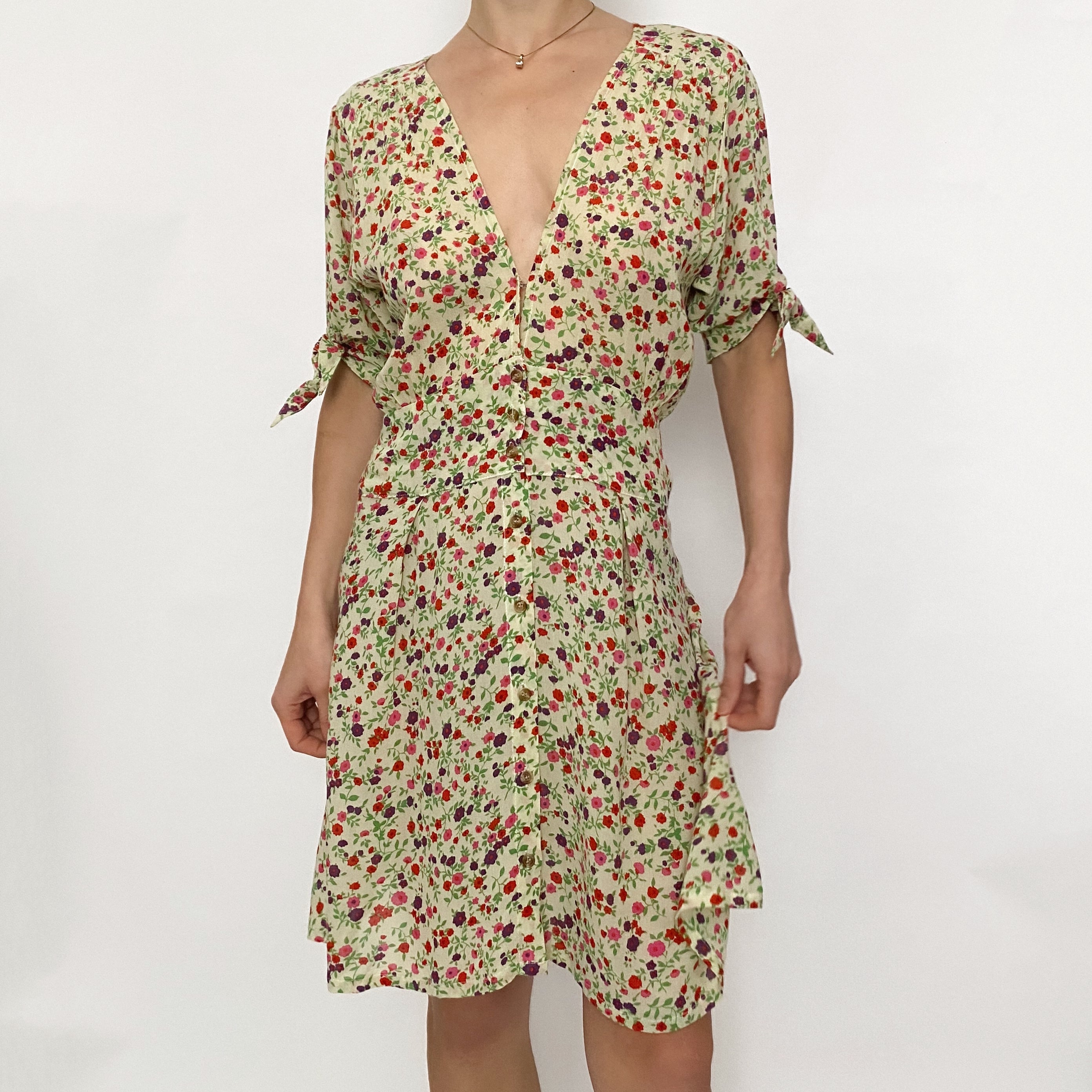 floral summer dress - size 8