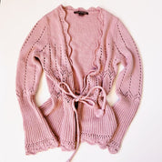 Early 2000s Pink Knit Cardigan