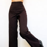 90s Brown Pinstriped Pants