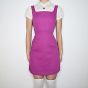 90s MISSONI Pink/Purple Square Neckline Dress (S/M)