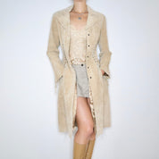 Beige Suede Corset Jacket (Small) 
