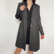 pinstripe long jacket - size 6
