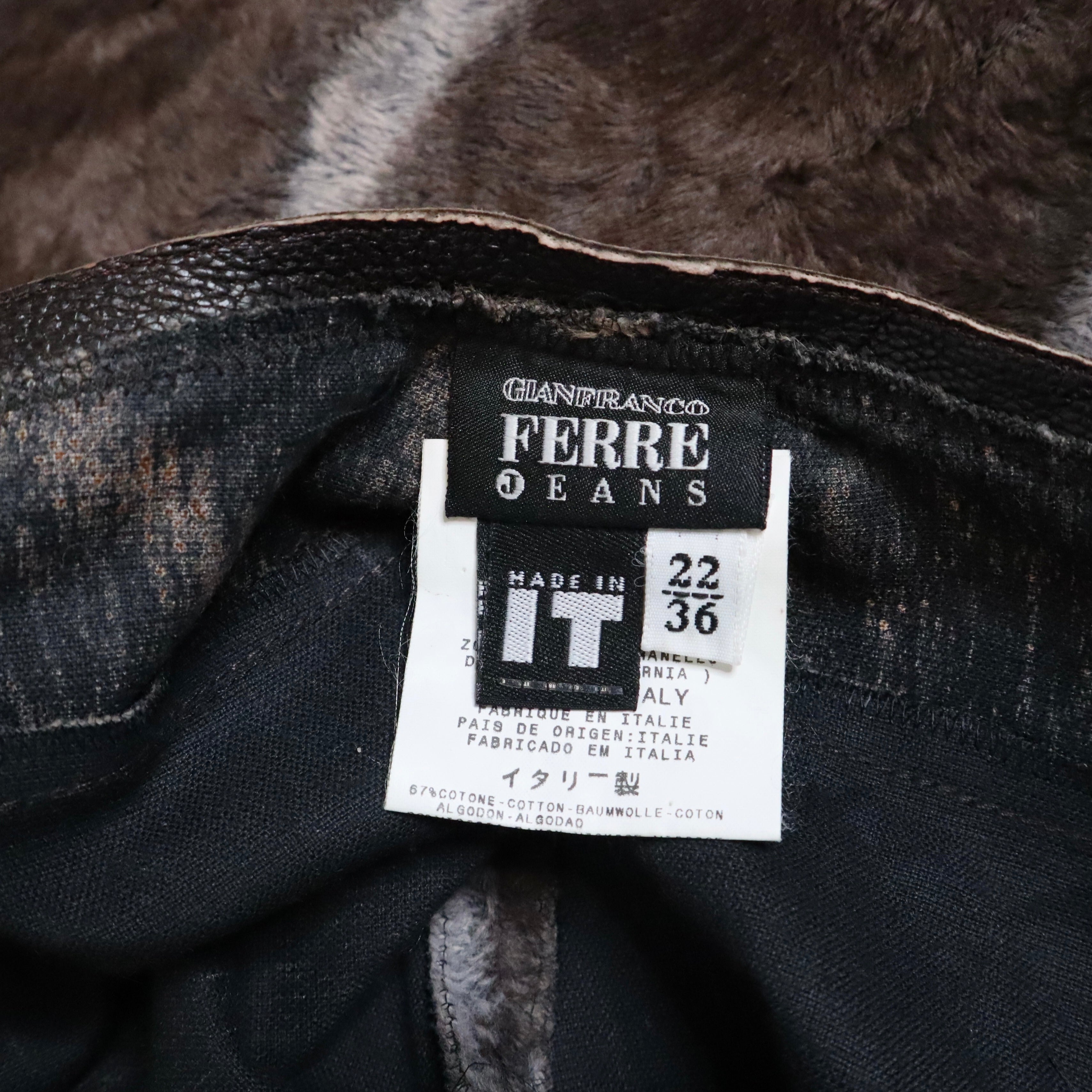 Vintage 90s Gianfranco Ferré Faux Fur Pants (XS)