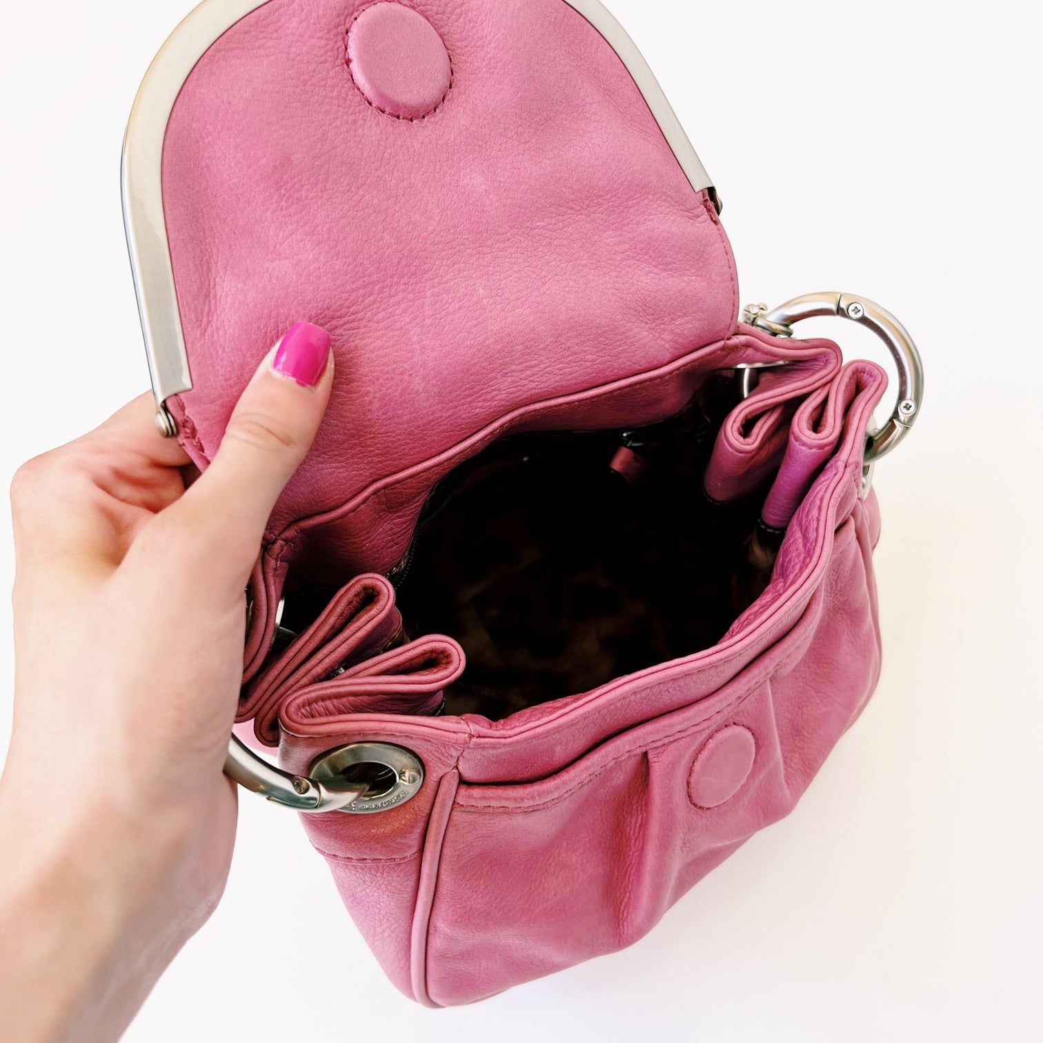 Rosy Pink Leather Purse