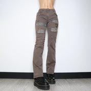 Brown Boho Patch Pants (S-M)
