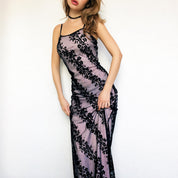 90s Floral Full Length Gown