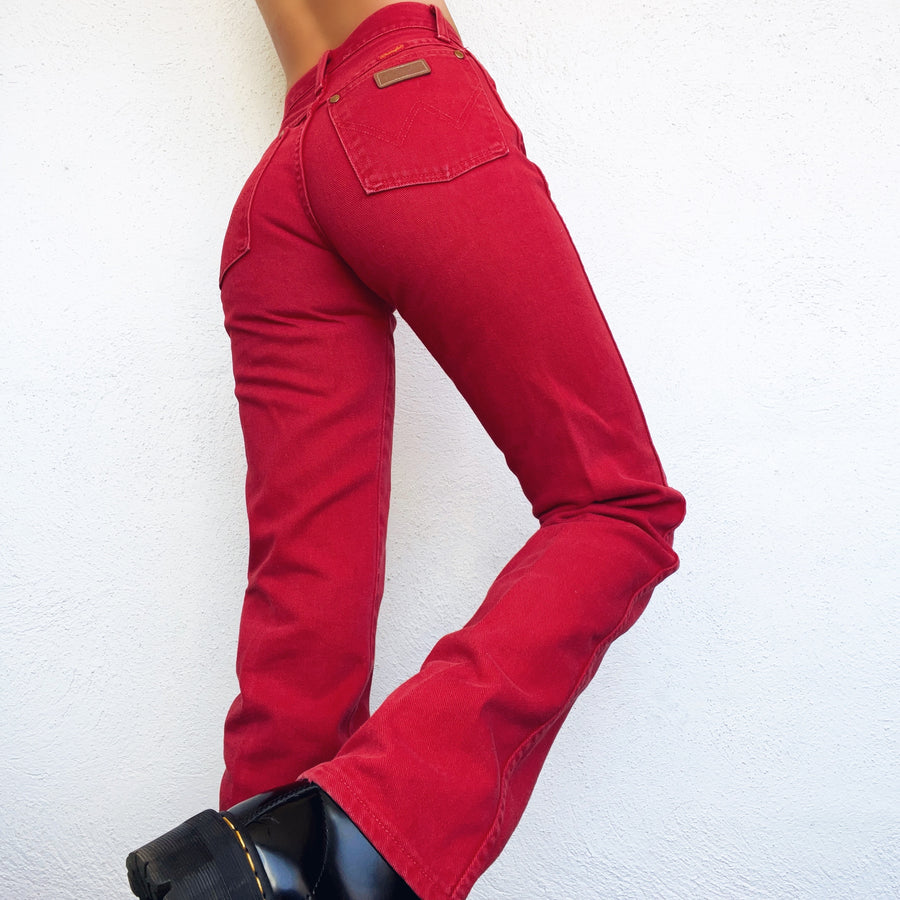 Vintage Cherry Red Wrangler Jeans