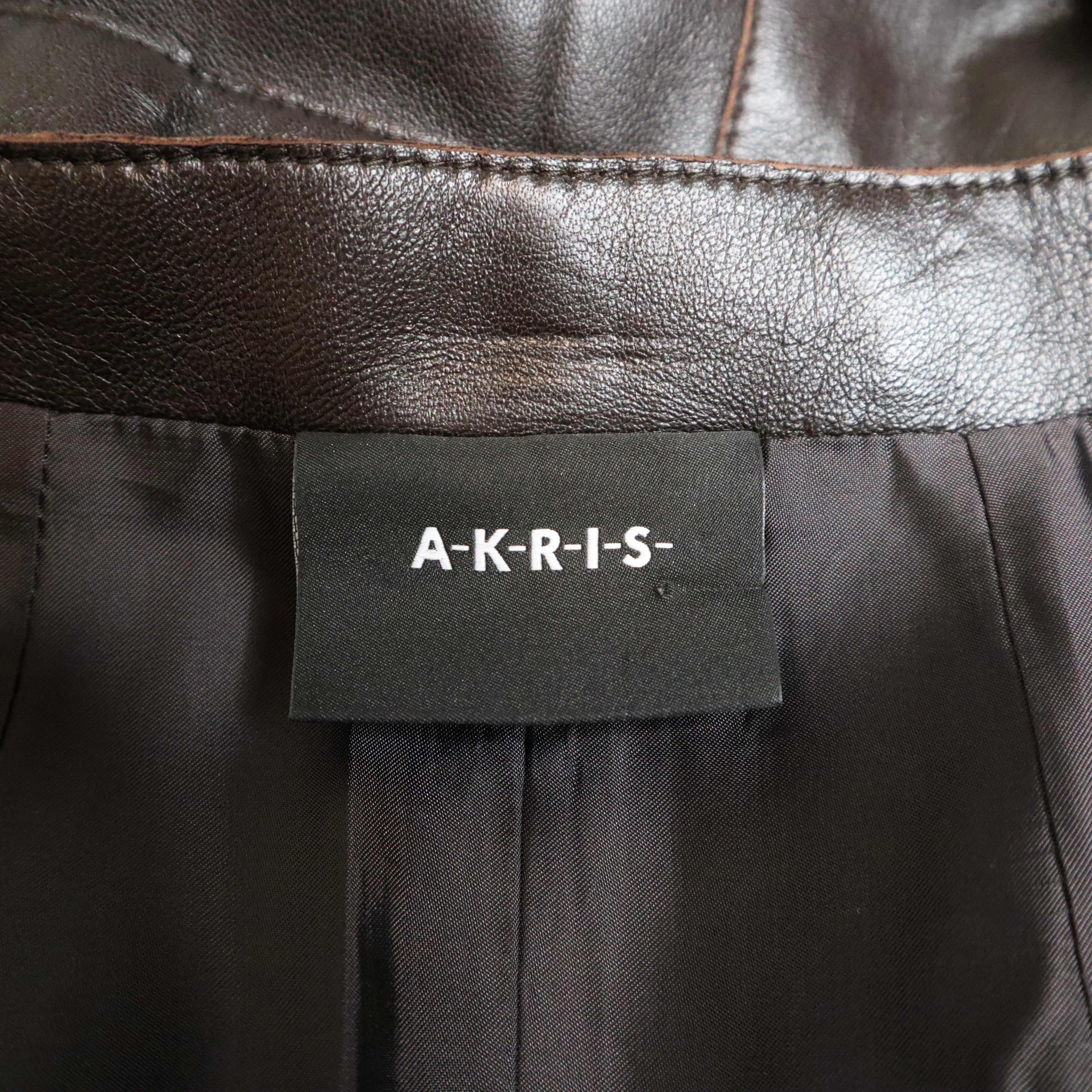 AKRIS Brown Leather Vest (XL/XXL)