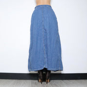 90s Denim Maxi Skirt (M)