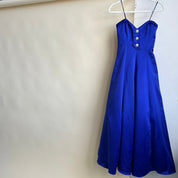 80s royal blue princess gown (S)