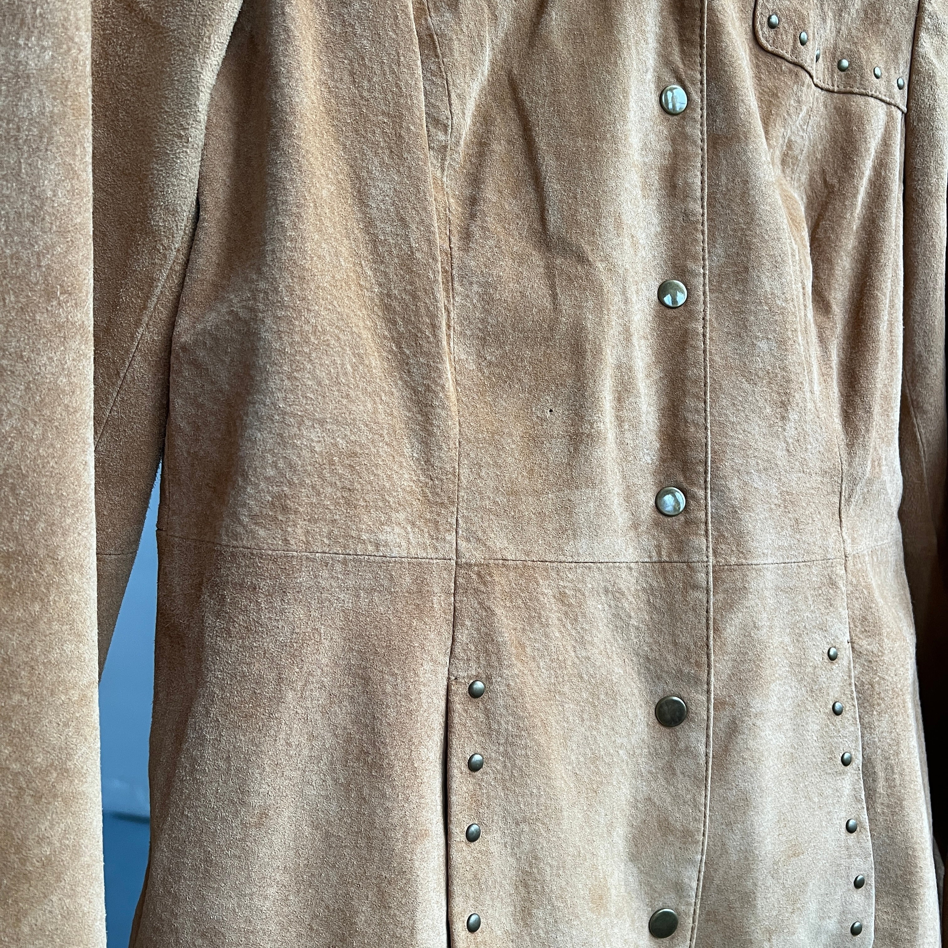 Vintage 90s suede jacket + pant set - M