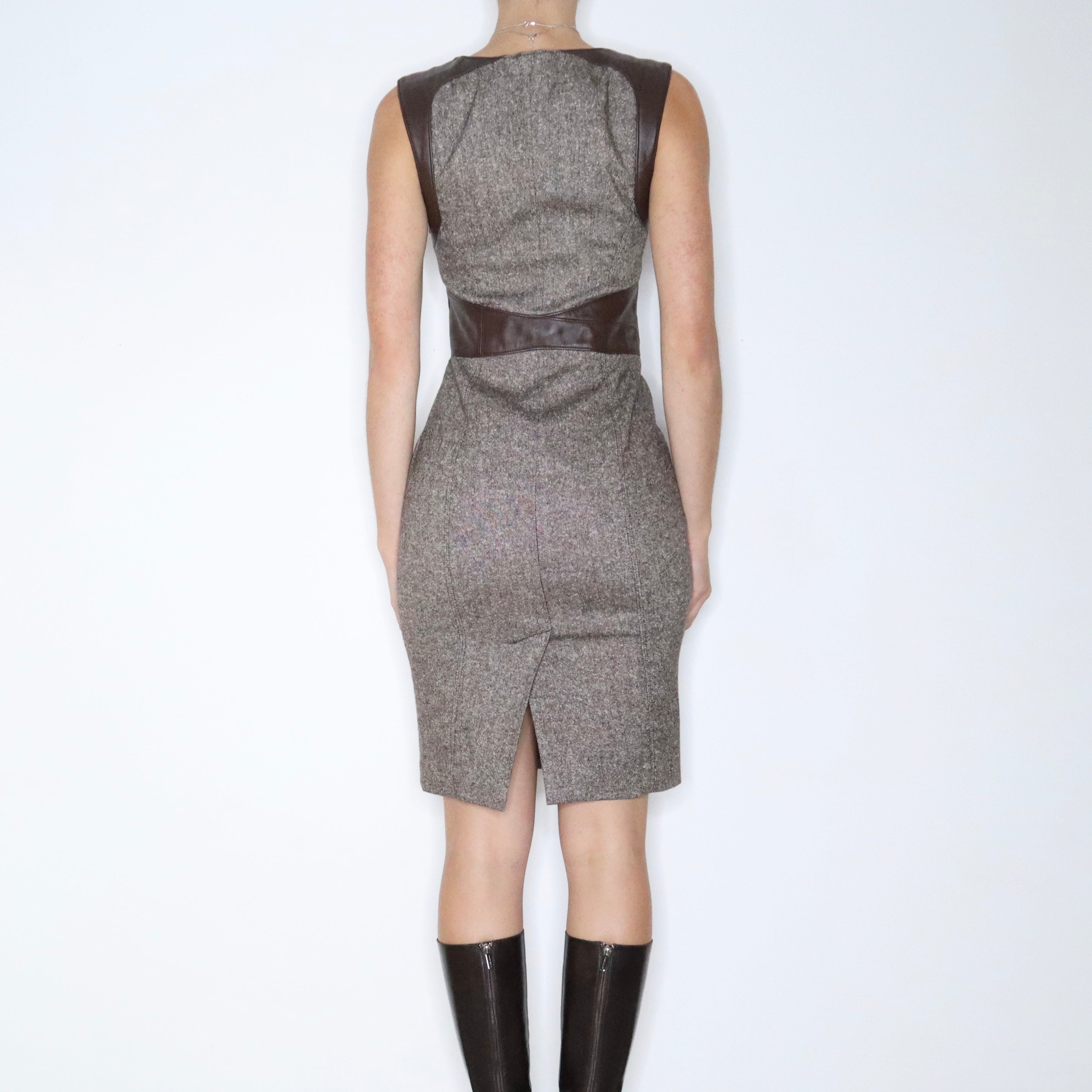 Y2K BEBE Brown Tweed Corset Dress (S) Y2K BEBE Brown Tweed Corset Dress (S)