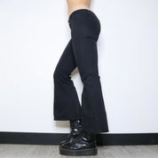 Vintage Y2K Black Low Rise Flare Pants (Small)