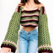Berry Matcha Crochet Sweater