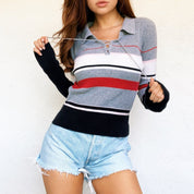 Early 2000s Striped Knit Top