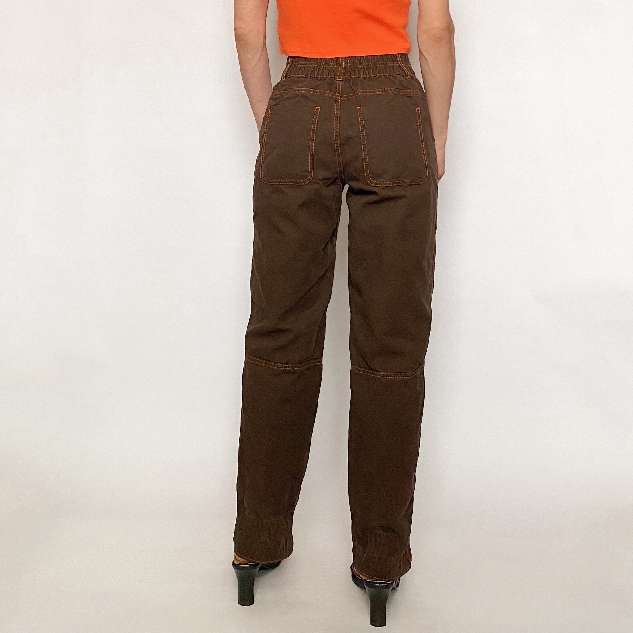 high rise stitched cargos - extra small