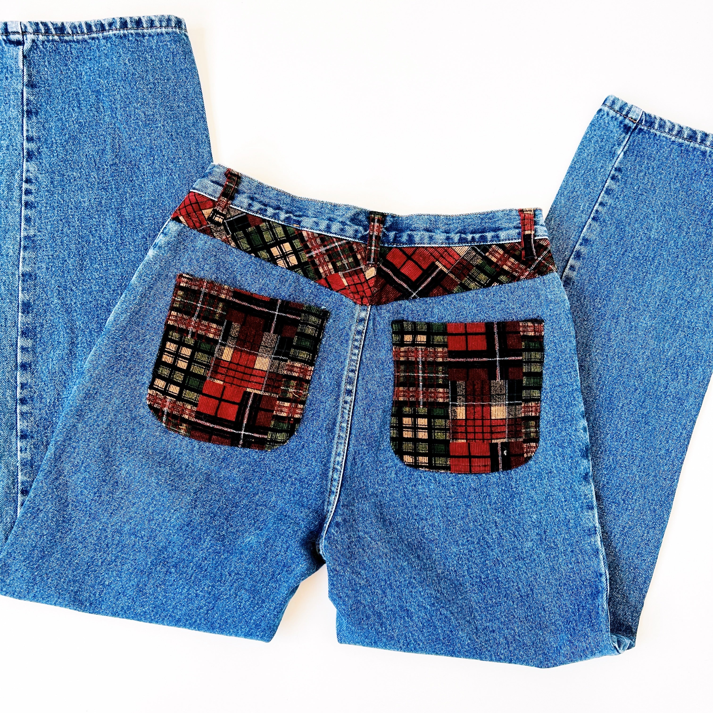 Zana Di Plaid Pocket Jeans
