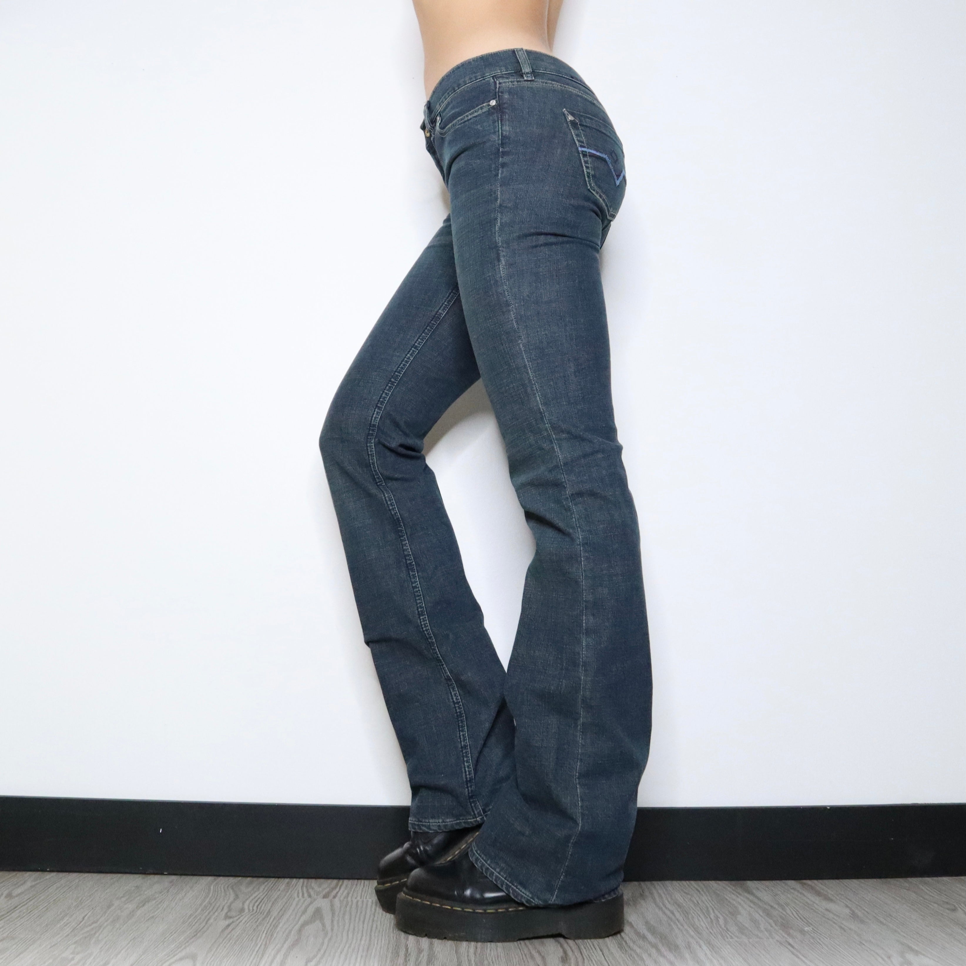 Y2K DIESEL Low Rise Flare Jeans (S)