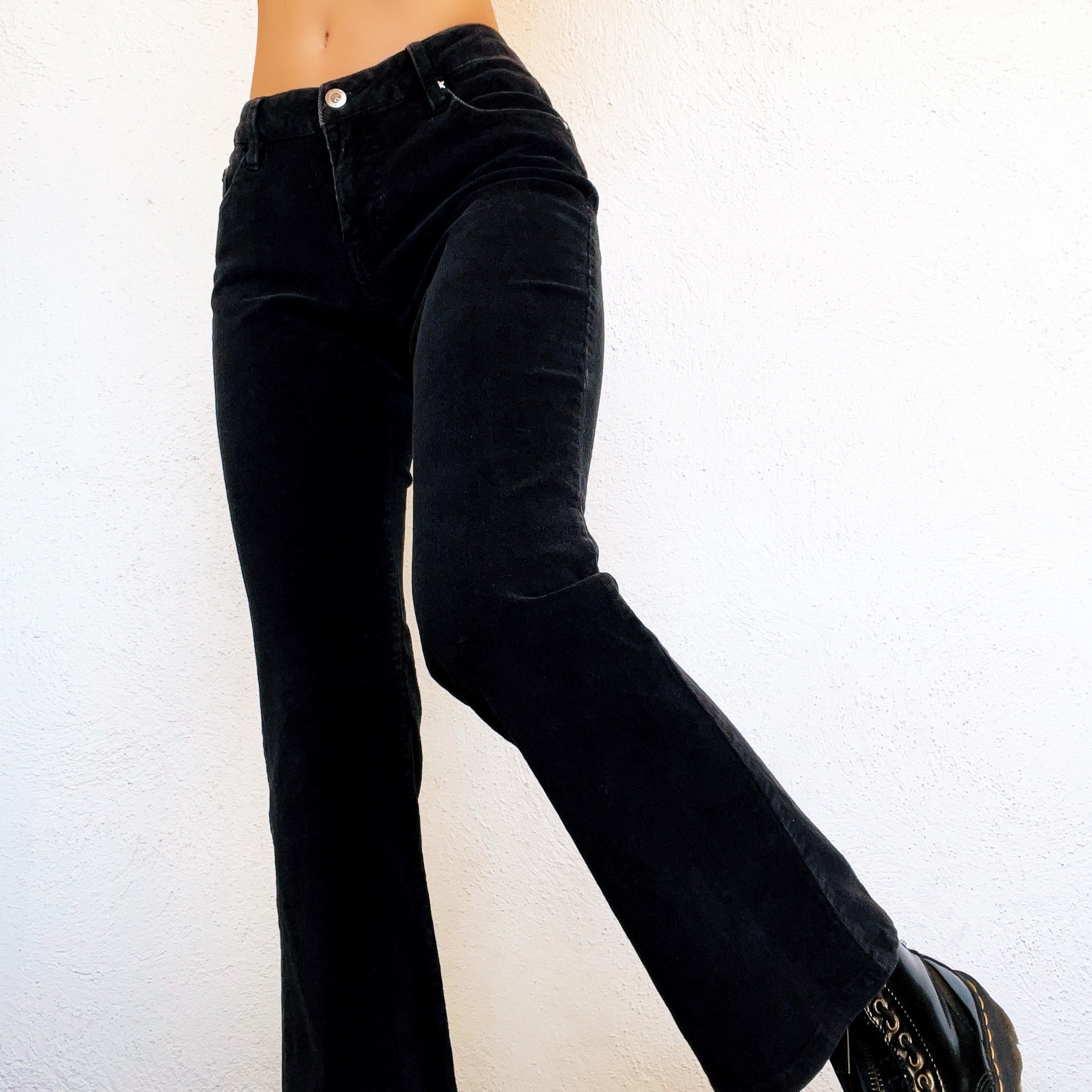 Black Corduroy Flare Pants