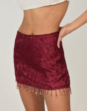 Beaded Miniskirt