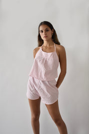 Pink Gingham Shorts