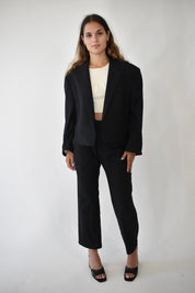 Pinstripe Cropped Blazer