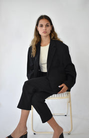 Pinstripe Cropped Blazer