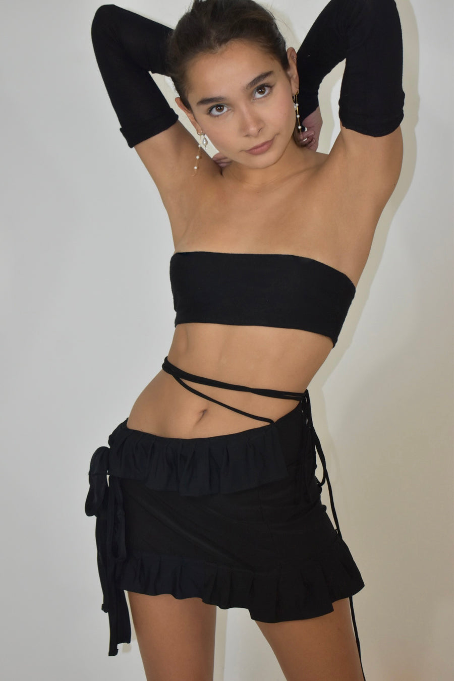 Black Asymmetrical Miniskirt