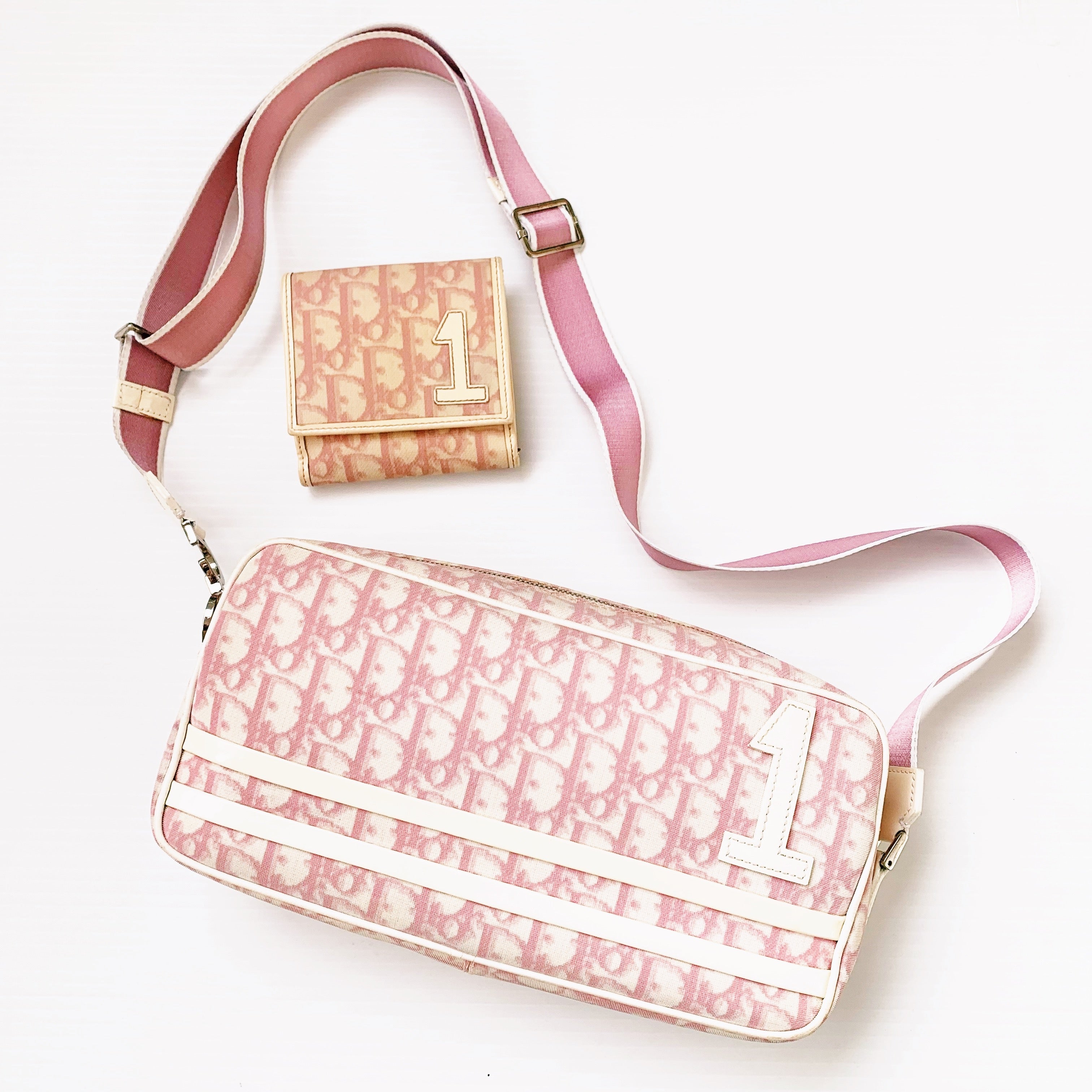 Vintage Pink Dior Trotter + Wallet