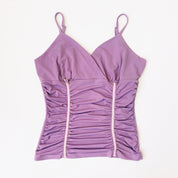 Lavender Ruched Rosebud Tank