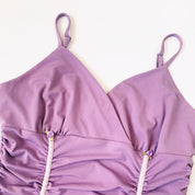 Lavender Ruched Rosebud Tank