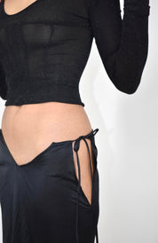 Sheer Glitter Long Sleeve Top