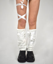 White Ribbon Boot Covers