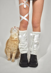 White Ribbon Boot Covers