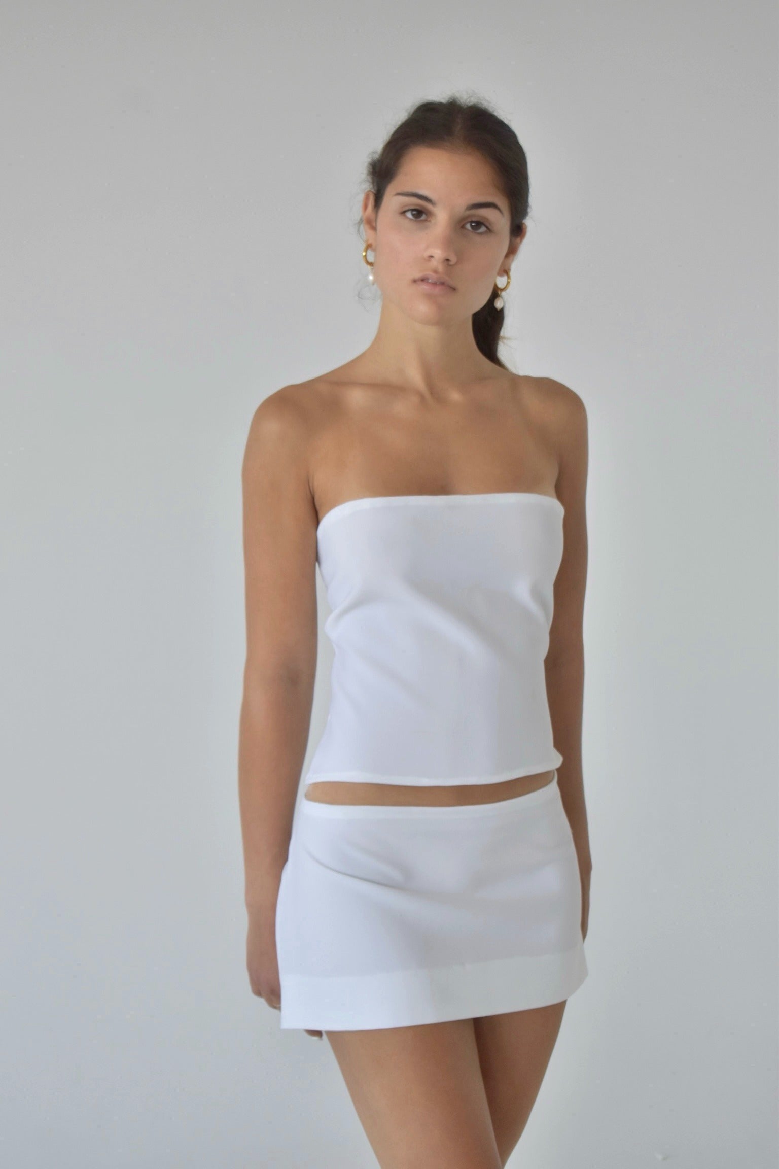 White Mini Two-Piece Set