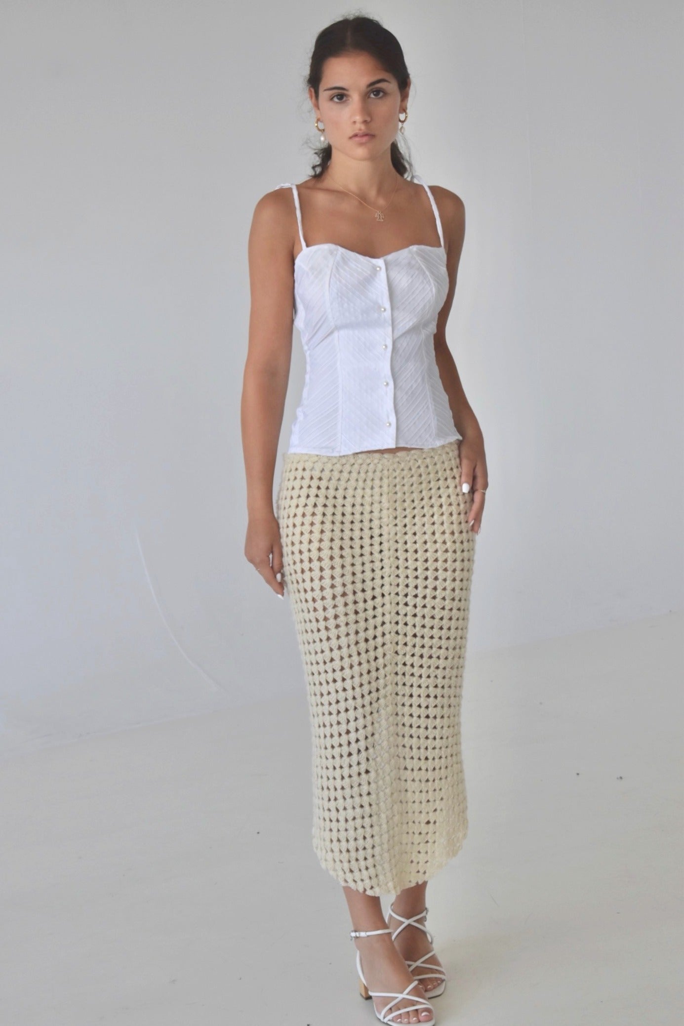 Pearl Button Tank Top