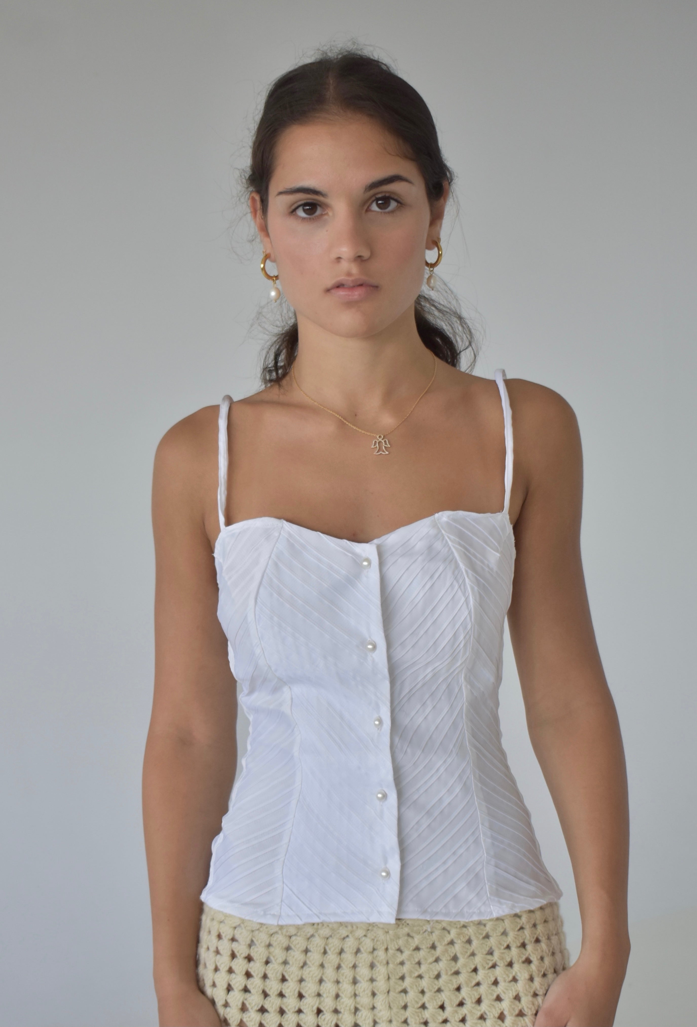 Pearl Button Tank Top