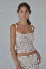 White Lace Two-Piece Set