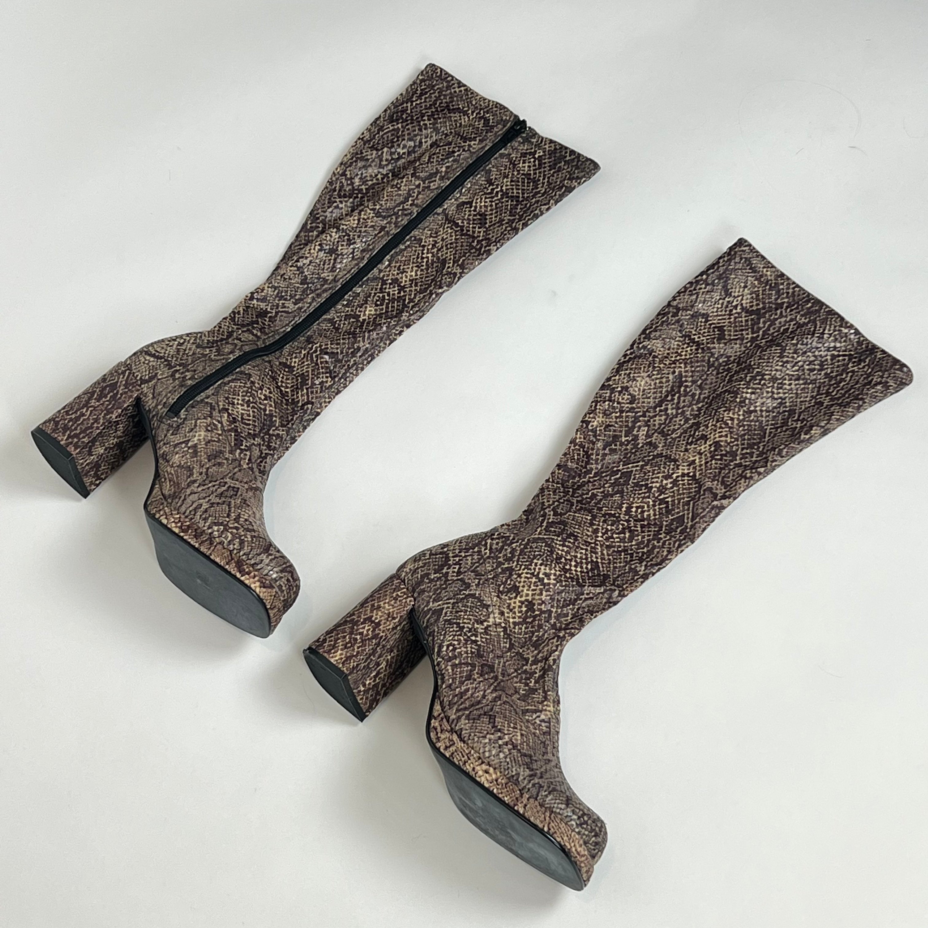 Mudd Brown Faux Leather Knee High Boots (SIZE 8.5)