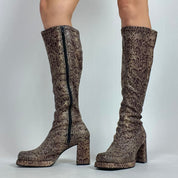 Mudd Brown Faux Leather Knee High Boots (SIZE 8.5)