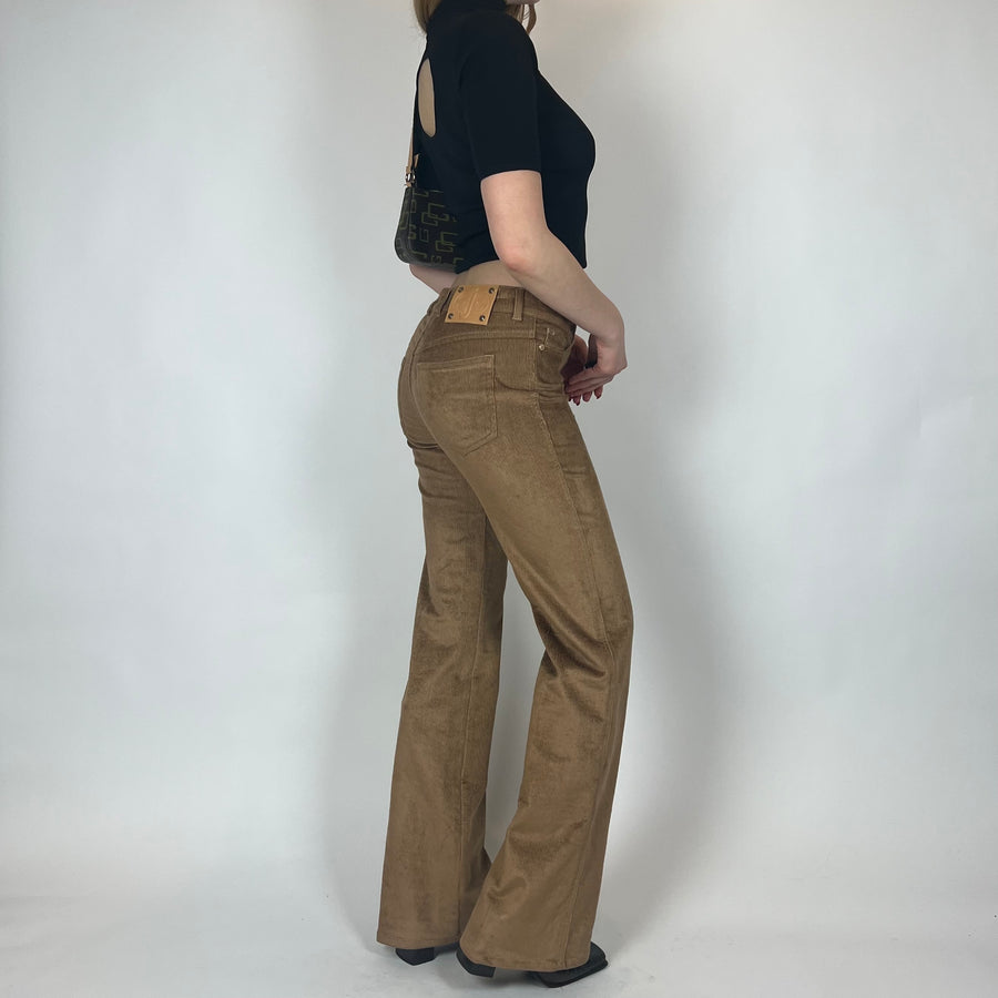 2000s Escada Camel Corduroy Mid-Rise Pants (2/4) — Holy Thrift