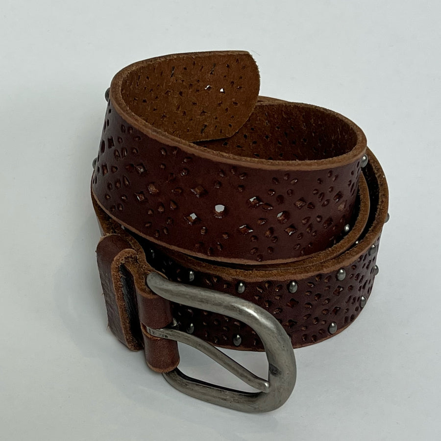 Vintage Leather Studded Belt (M)