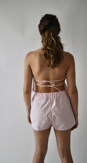Pink Gingham Shorts