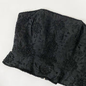 beaded silk bustier - size 10